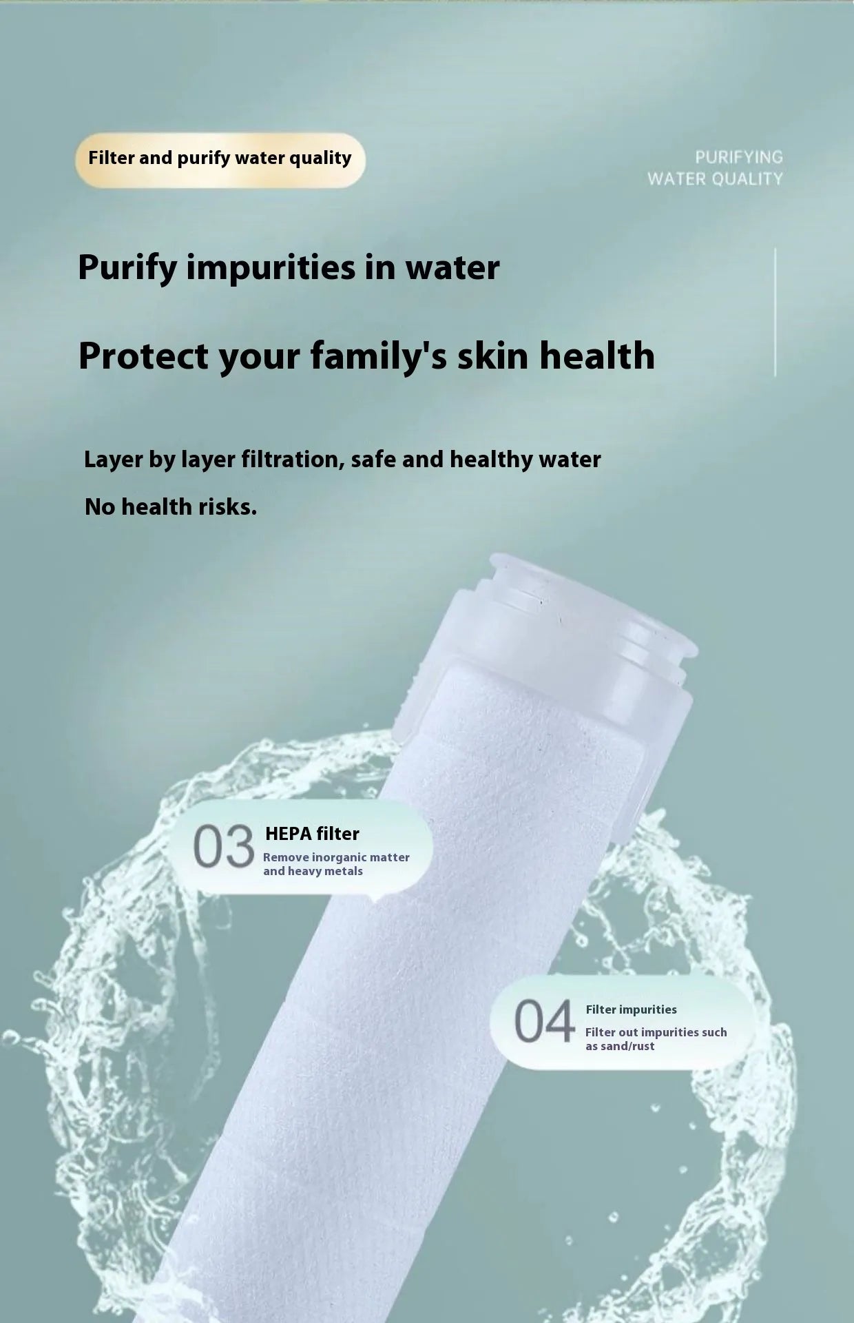 Aqua Guard Filtered Shower Head — Softer Water in 60 Seconds